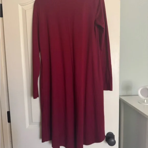 Reborn Deep Red Long Sleeve Dress - Picture 4 of 5